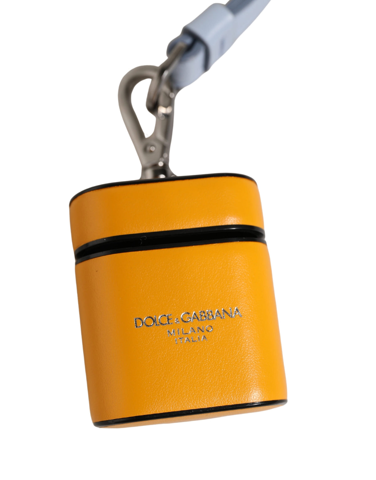 Dolce & Gabbana Polyurethane & Calf Leather Earbuds Carrying Case - Yellow