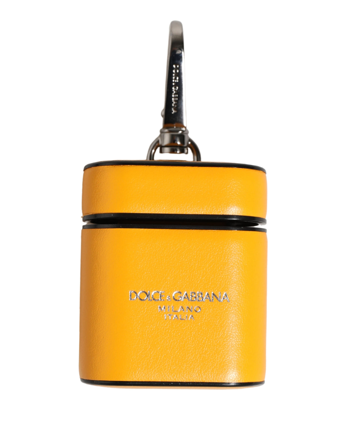 Dolce & Gabbana Polyurethane & Calf Leather Earbuds Carrying Case - Yellow
