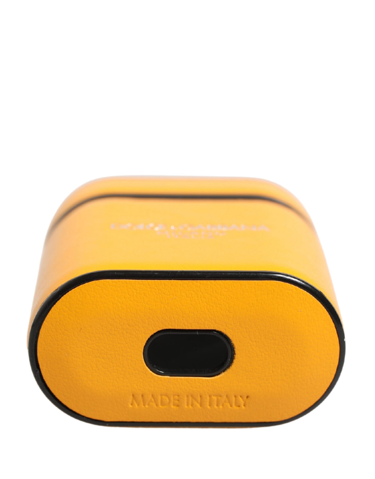 Dolce & Gabbana Polyurethane & Calf Leather Earbuds Carrying Case - Yellow