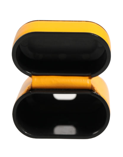 Dolce & Gabbana Polyurethane & Calf Leather Earbuds Carrying Case - Yellow