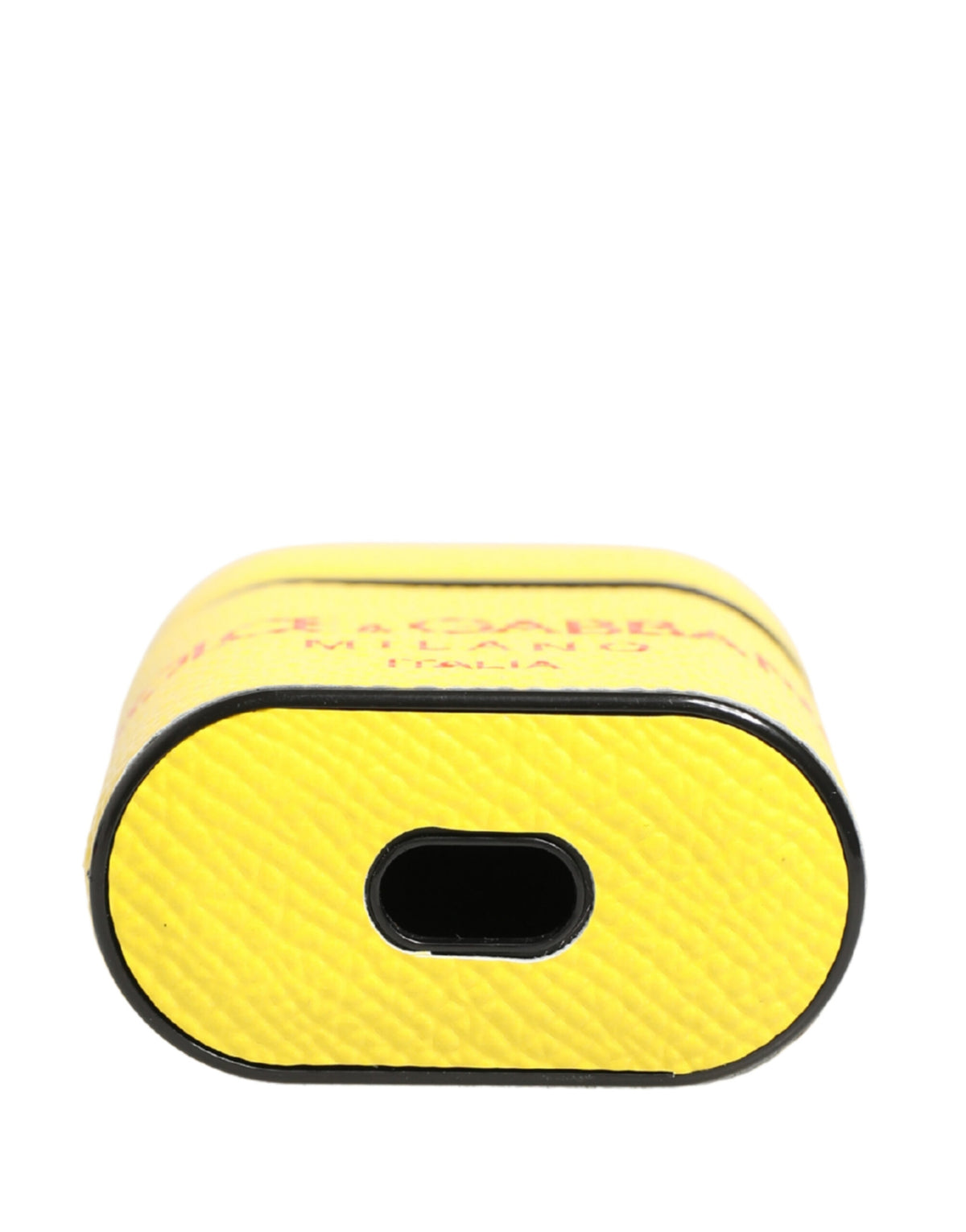Dolce & Gabbana Polyurethane & Calf Leather Earbuds Carrying Case - Yellow