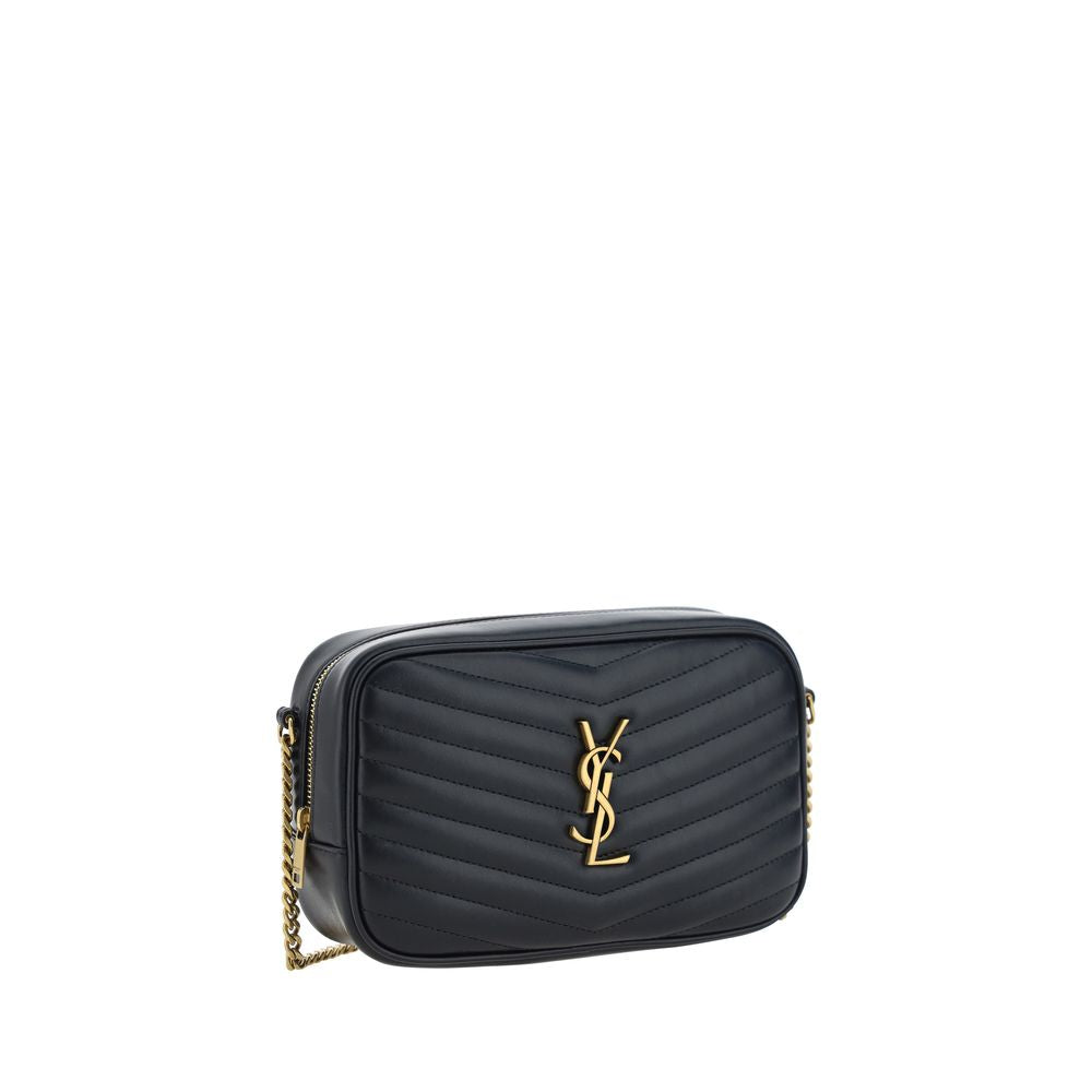 Saint Laurent Lou Bos Taurus Calf Leather Quilted Shoulder Bag - Black