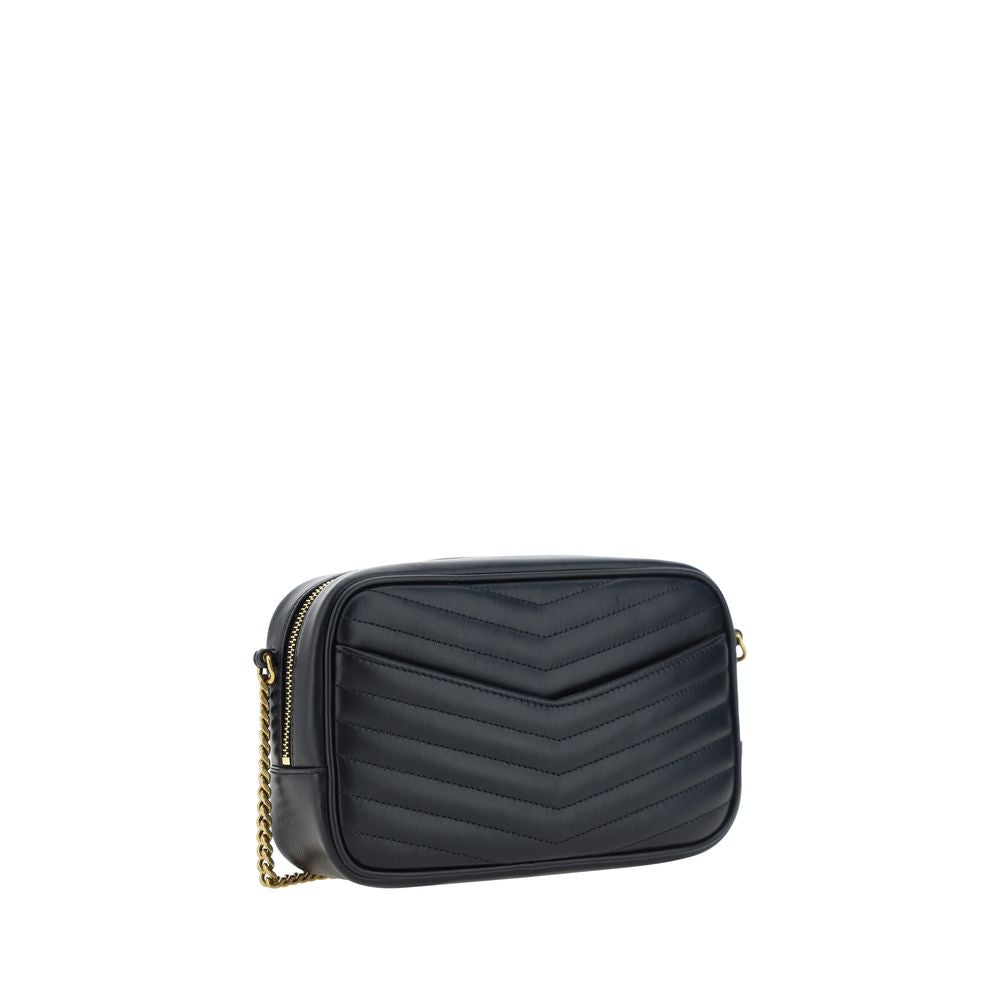 Saint Laurent Lou Bos Taurus Calf Leather Quilted Shoulder Bag - Black