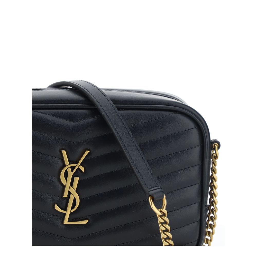 Saint Laurent Lou Bos Taurus Calf Leather Quilted Shoulder Bag - Black