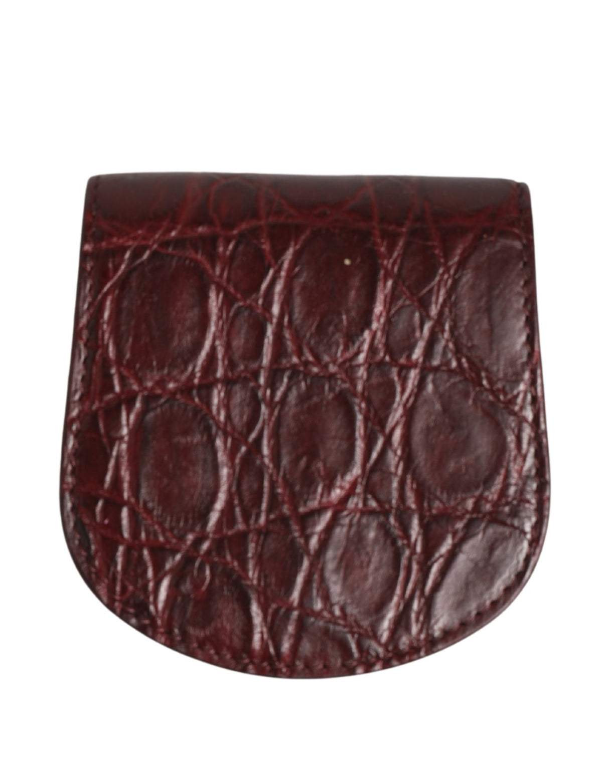 Dolce & Gabbana Exotic Leather Viscose Wallet - Burgundy
