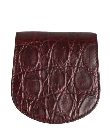 Dolce & Gabbana Exotic Leather Viscose Wallet - Burgundy