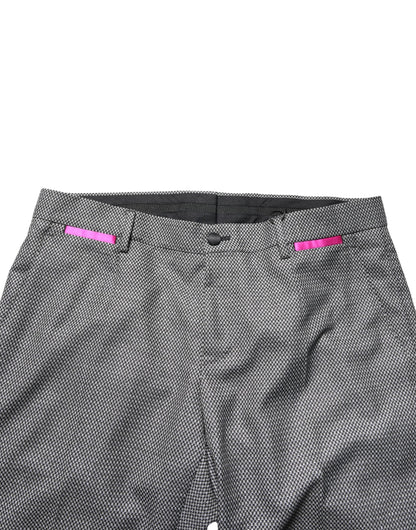 Dolce & Gabbana Gray Viscose Skinny Men Dress Trouser Pants