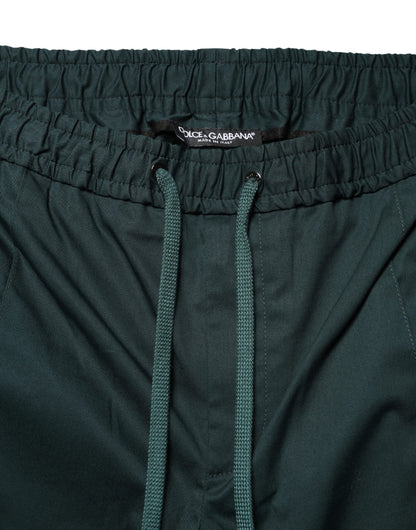 Dolce & Gabbana Men's Skinny Athletic Regular Fit Mid Rise Stretch Cotton Joggers - Green