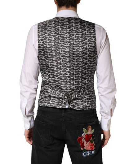 Dolce & Gabbana Men's Viscose & Virgin Wool Vest - Black