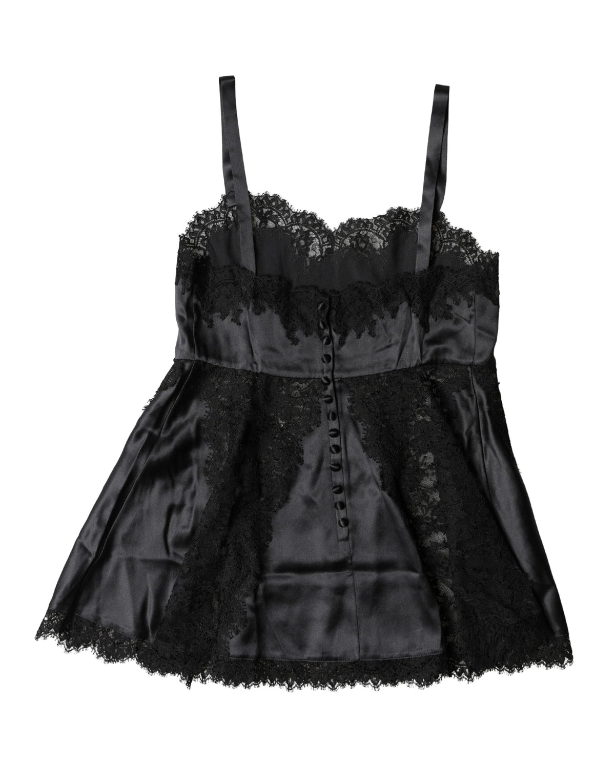 Dolce & Gabbana Women's Cotton Silk Viscose & Lace Pajamas - Black