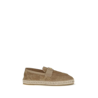 Valentino Garavani Beige Calf Leather Bos Taurus Espadrilles