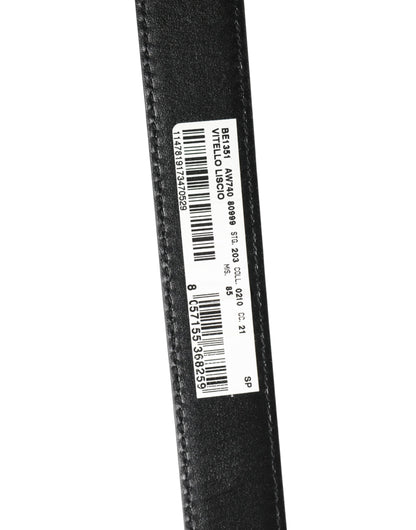 Dolce & Gabbana Calf Leather Belt - Black Silver