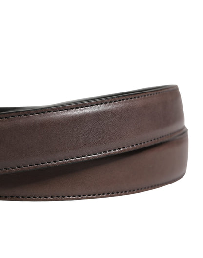 Dolce & Gabbana Calf Leather Belt - Brown Silver