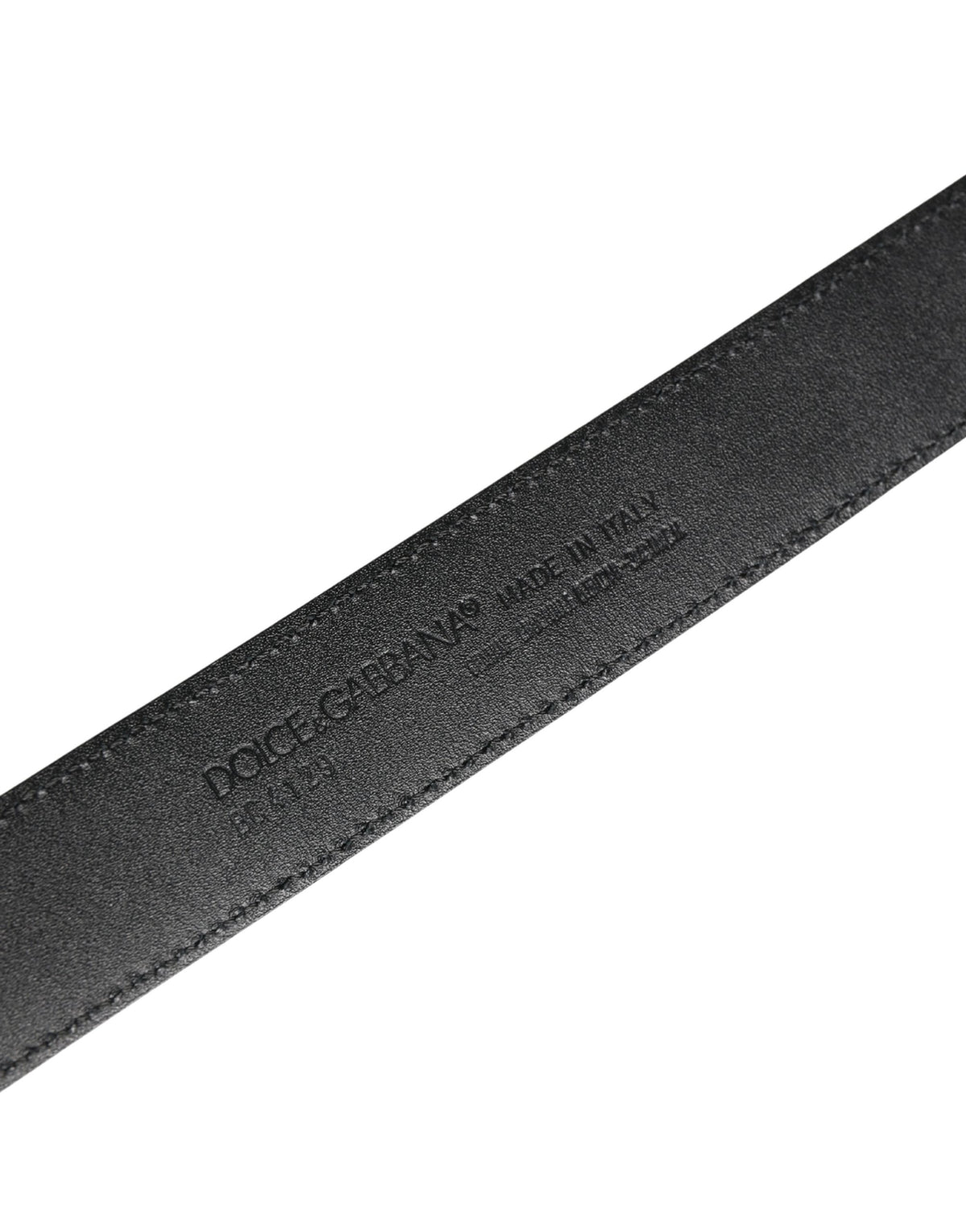 Dolce & Gabbana Caiman Calf & Exotic Leather Belt - Black