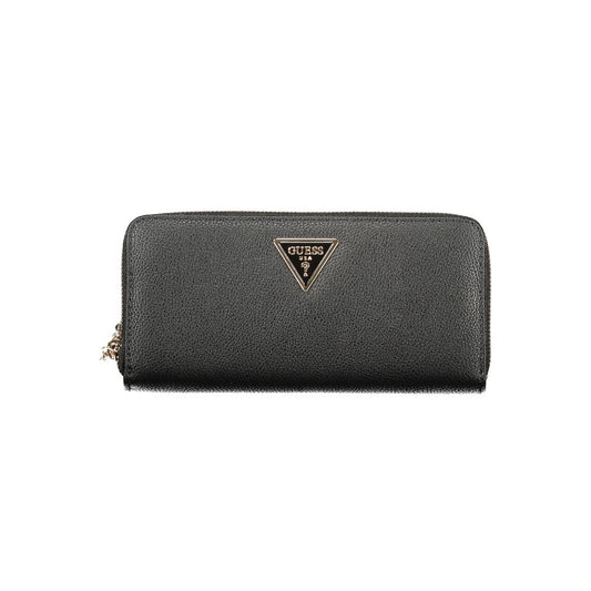 Cardholder Wallet by Guess Jeans for women in polyurethane black features a streamlined silhouette, showcasing the streamlined Laurel Polyurethane Cardholder Wallet design with sophisticated card-organization coin-purse for a premium look.