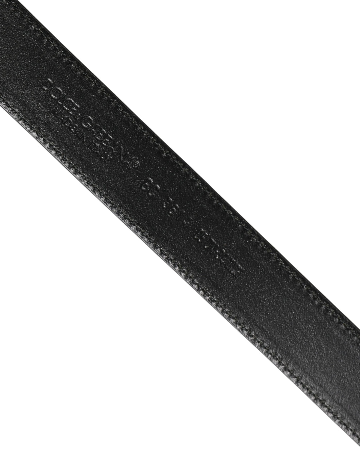 Dolce & Gabbana Calf Leather Belt - Brown Silver