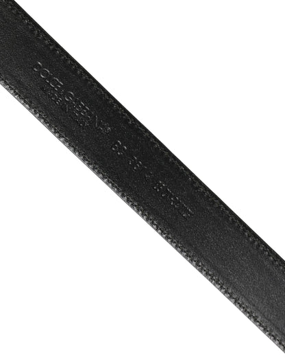 Dolce & Gabbana Calf Leather Belt - Brown Silver