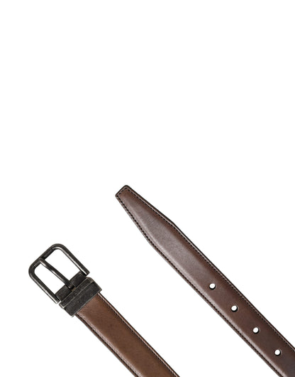 Dolce & Gabbana Calf Leather Belt - Brown Silver