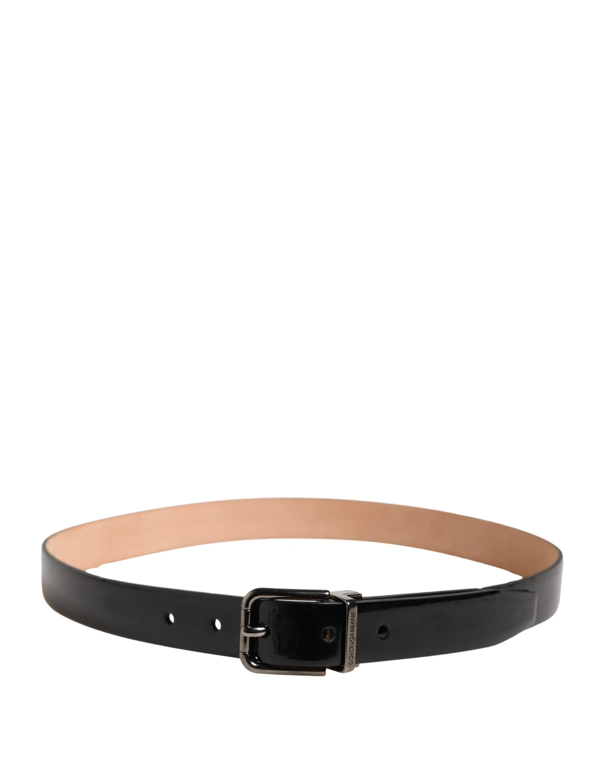 Dolce & Gabbana Calf Leather Belt - Black Silver