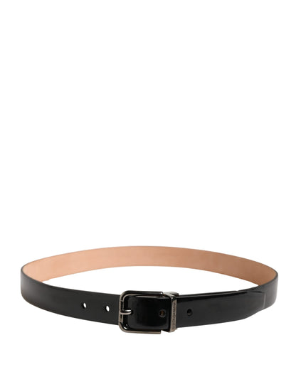 Dolce & Gabbana Calf Leather Belt - Black Silver