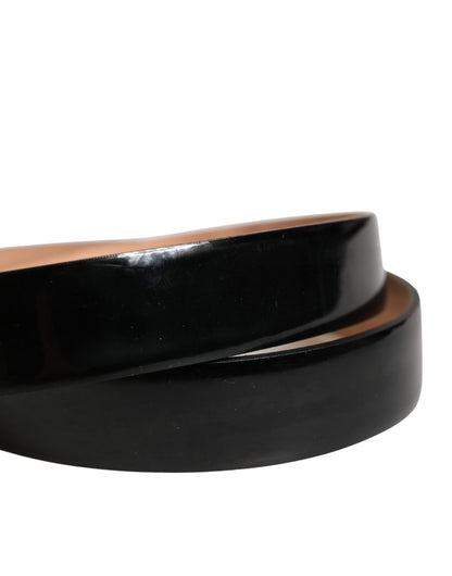 Dolce & Gabbana Calf Leather Belt - Black Silver