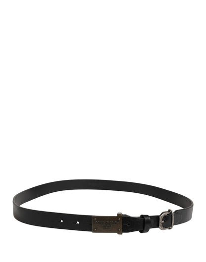 Dolce & Gabbana Calf Leather Belt - Black Gold