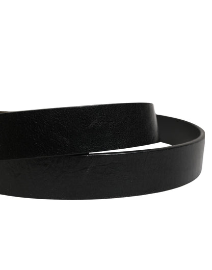 Dolce & Gabbana Calf Leather Belt - Black Gold