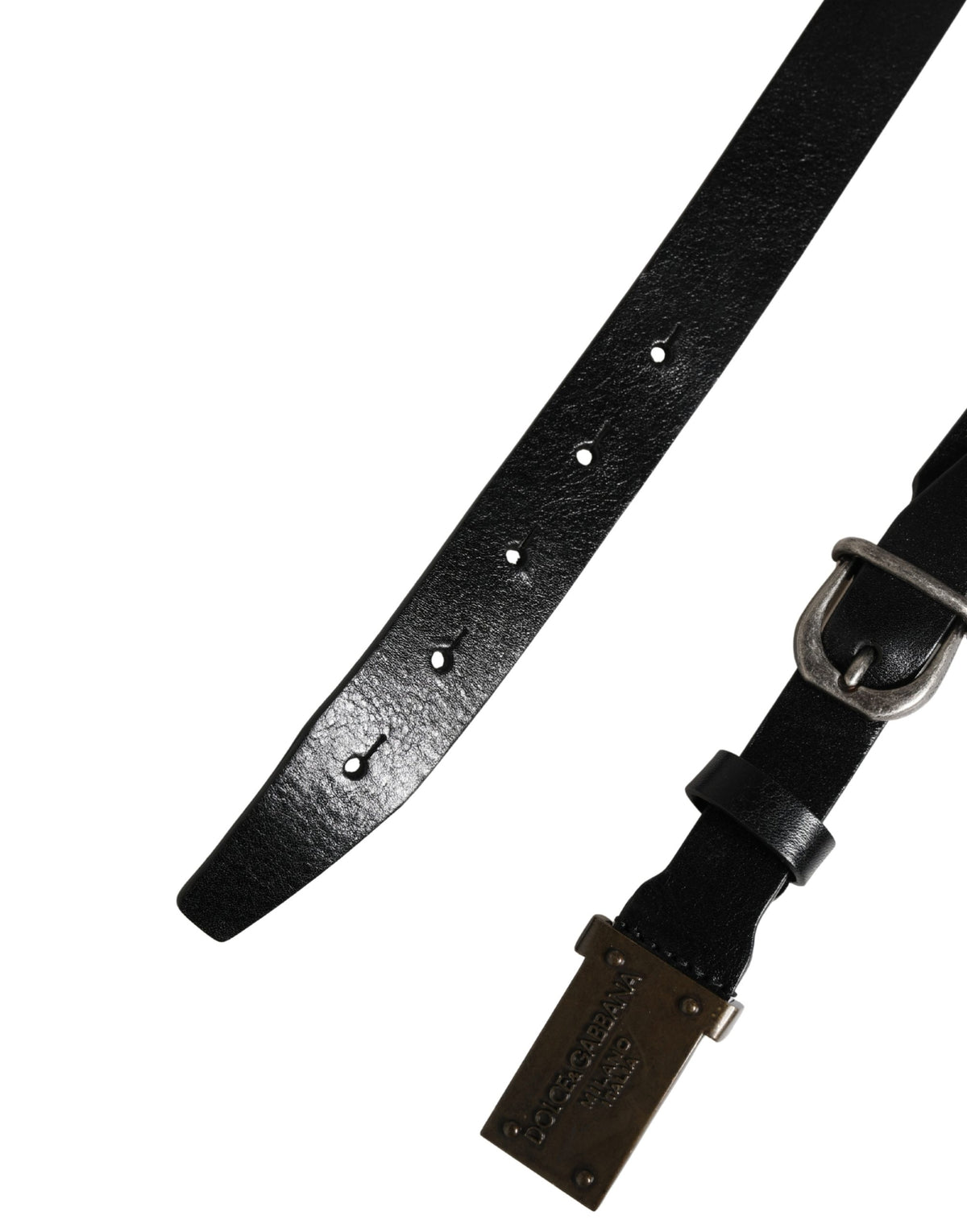 Dolce & Gabbana Calf Leather Belt - Black Gold