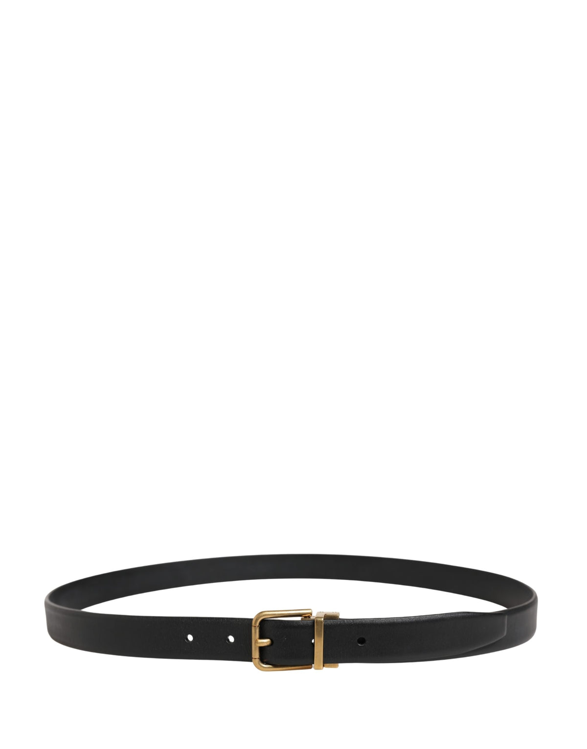 Dolce & Gabbana Calf Leather Belt - Black Gold