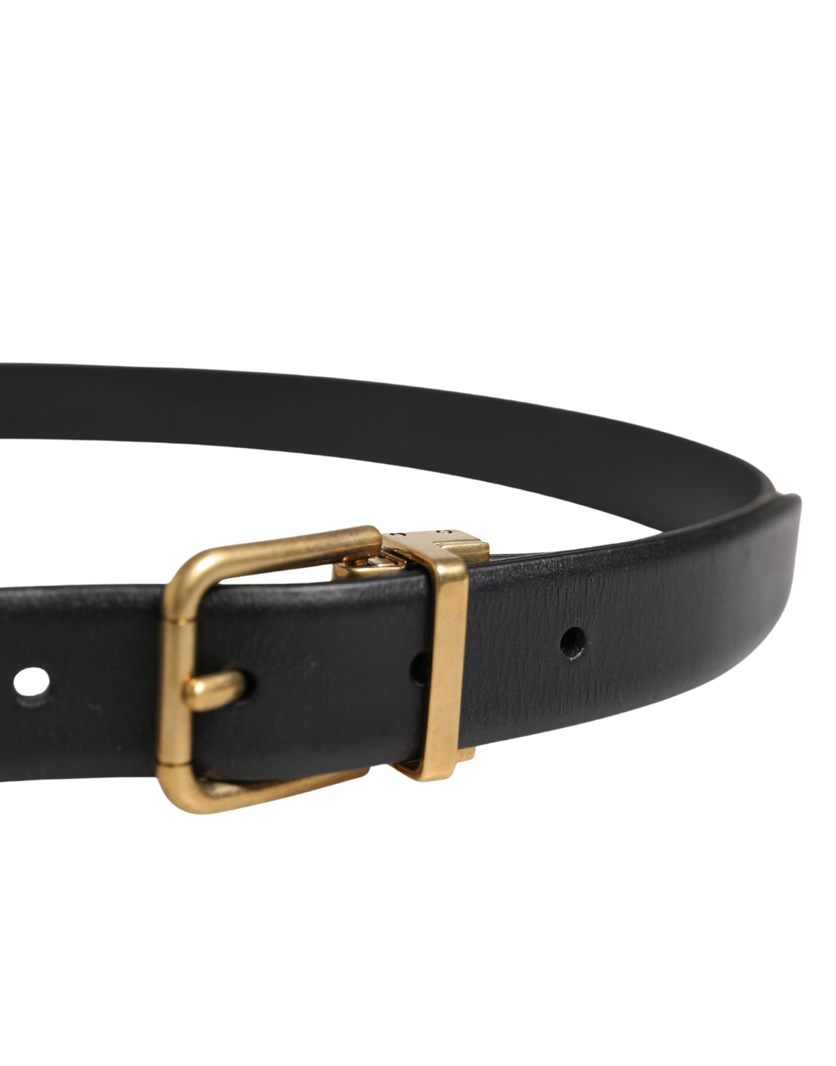 Dolce & Gabbana Calf Leather Belt - Black Gold