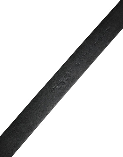 Dolce & Gabbana Calf Leather Belt - Black Gold