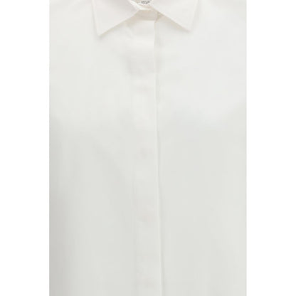 Max Mara White Cotton Dress Shirt