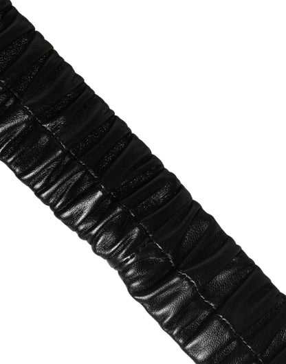 Dolce & Gabbana Heart Calf Leather Belt - Black Gold