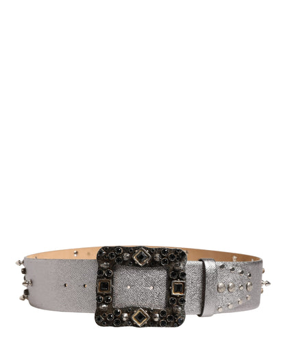 Dolce & Gabbana Calf Leather Belt - Silver