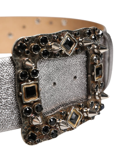 Dolce & Gabbana Calf Leather Belt - Silver