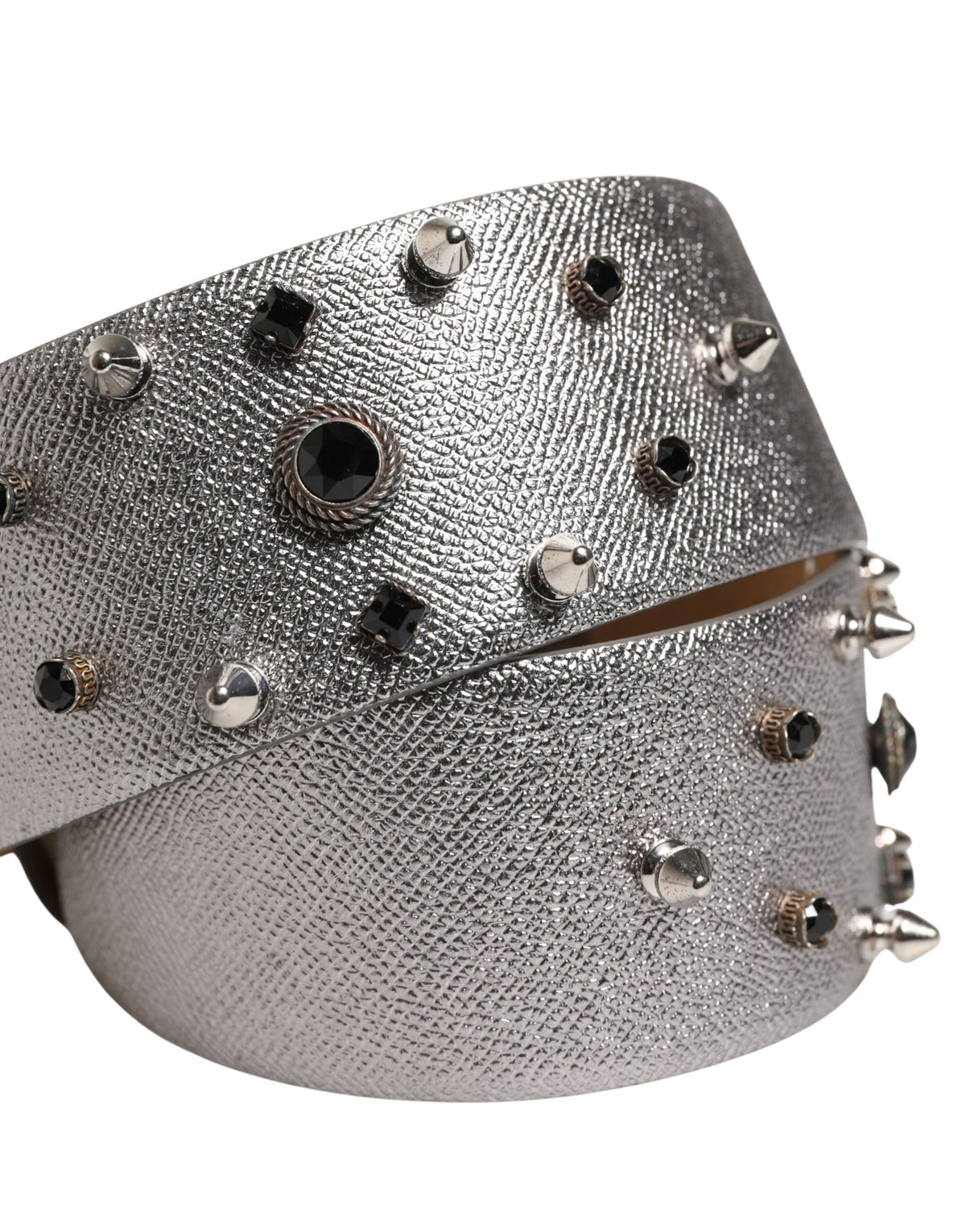 Dolce & Gabbana Calf Leather Belt - Silver