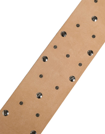 Dolce & Gabbana Calf Leather Belt - Silver