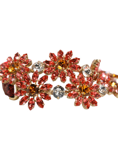 Dolce & Gabbana Ayers Calf Leather Belt - Gold Red