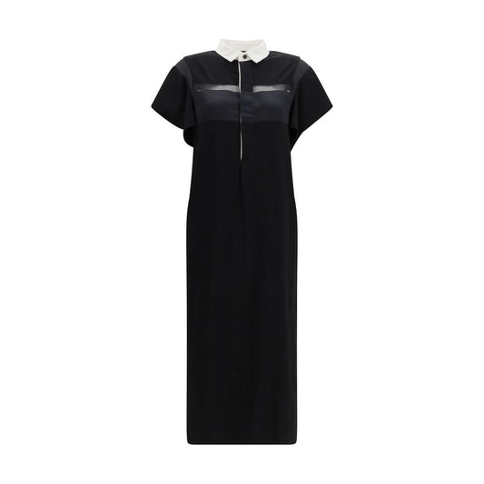 Sacai Black Cotton Casual Dress