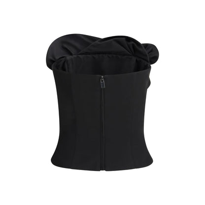 Magda Butrym Black Fleece Wool Top