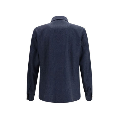 Etro Blue Wool Coat