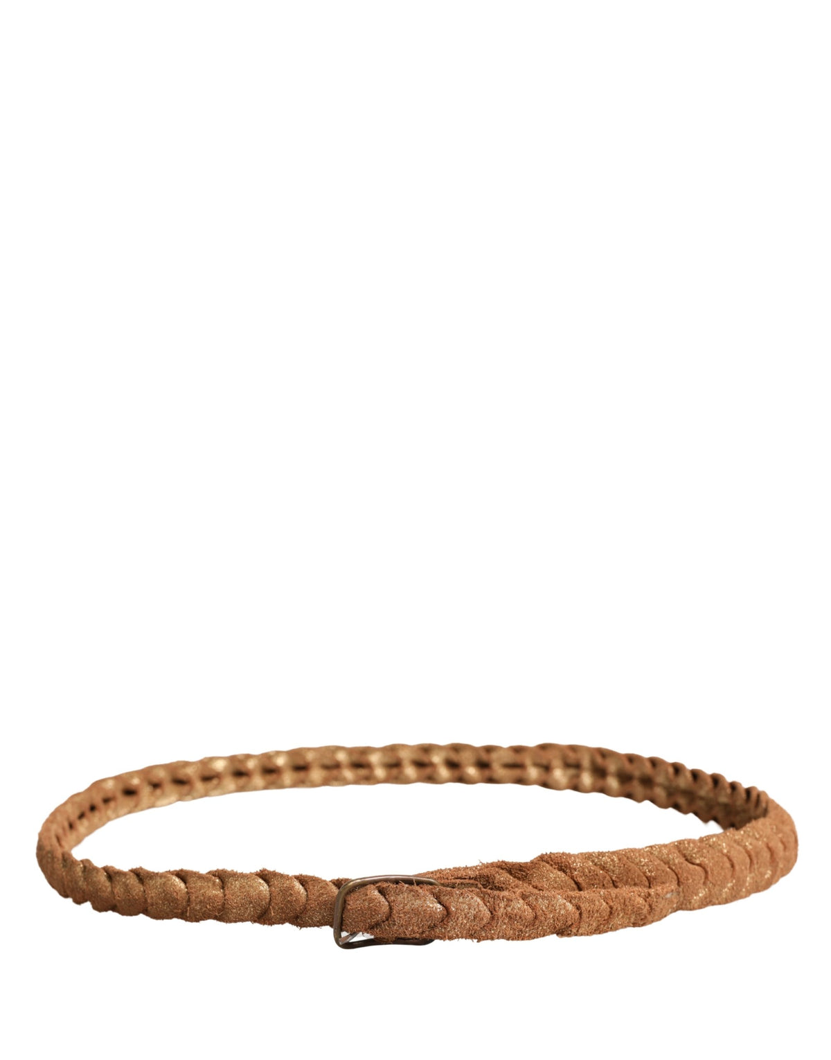 Ermanno Scervino Leather & Metal Belt - Brown Gold