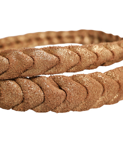 Ermanno Scervino Leather & Metal Belt - Brown Gold
