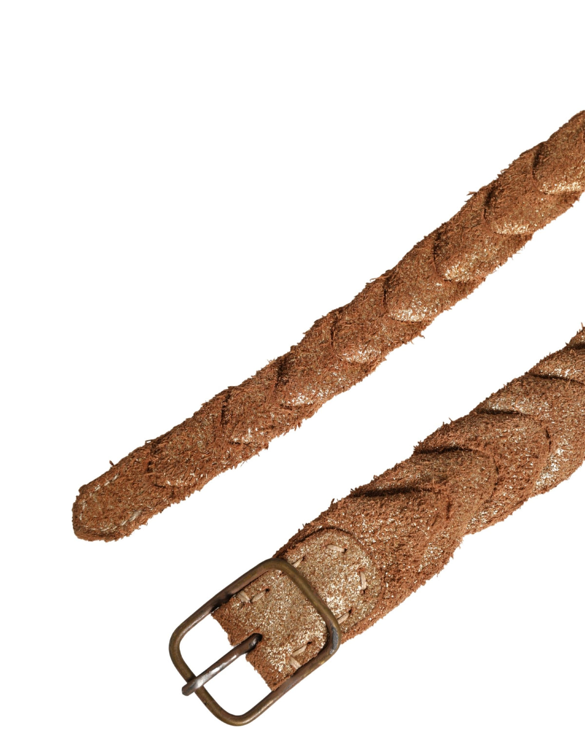 Ermanno Scervino Leather & Metal Belt - Brown Gold