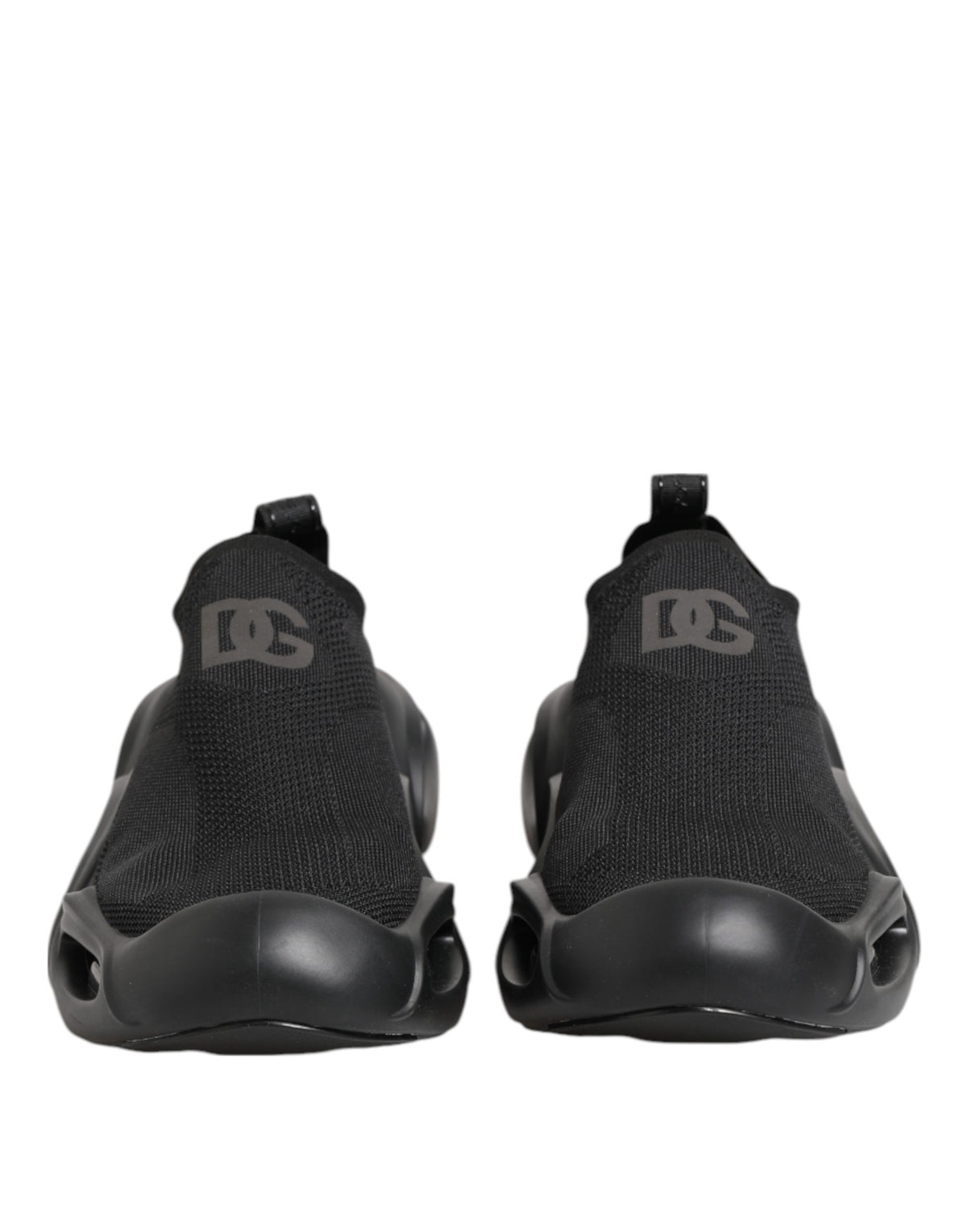 Dolce & Gabbana Men's Low Top Slip On Polyester Rubber & Viscose Sneakers - Black