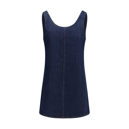 Ami Paris Blue Cotton Casual Dress