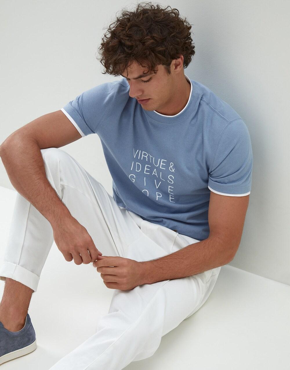 Brunello Cucinelli Bicolor Cotton T-Shirt