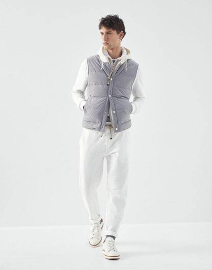 Brunello Cucinelli Gray Silk T-Shirt