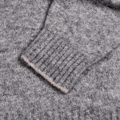 Brunello Cucinelli Gray Leather Sweatshirt