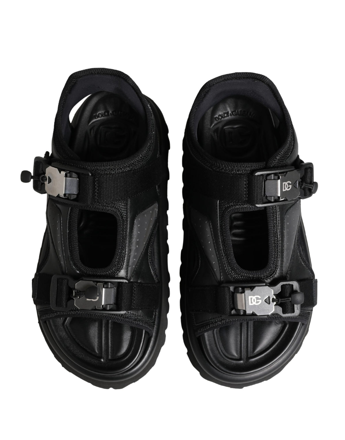 Dolce & Gabbana Men's Leather & Rubber Platform Sandals - Black